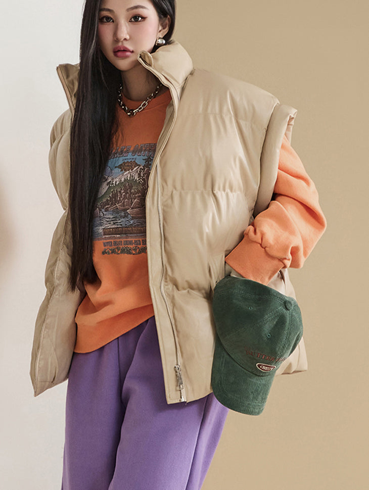 J2099 皮革填充背心