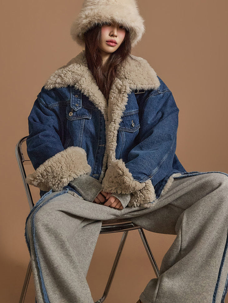 J2556 ファーデニムジャケット