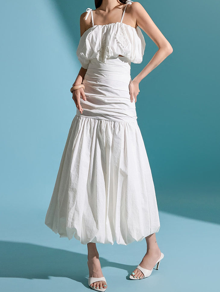 SK9101 人鱼气球中长裙