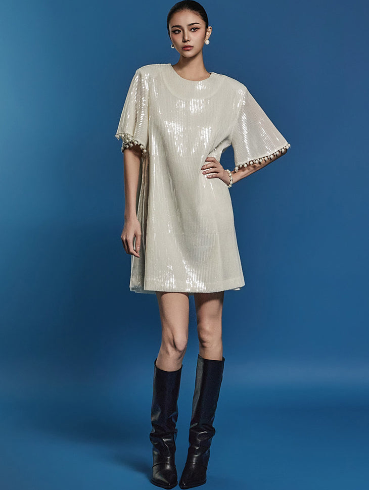 D5123 亮片迷你连衣裙