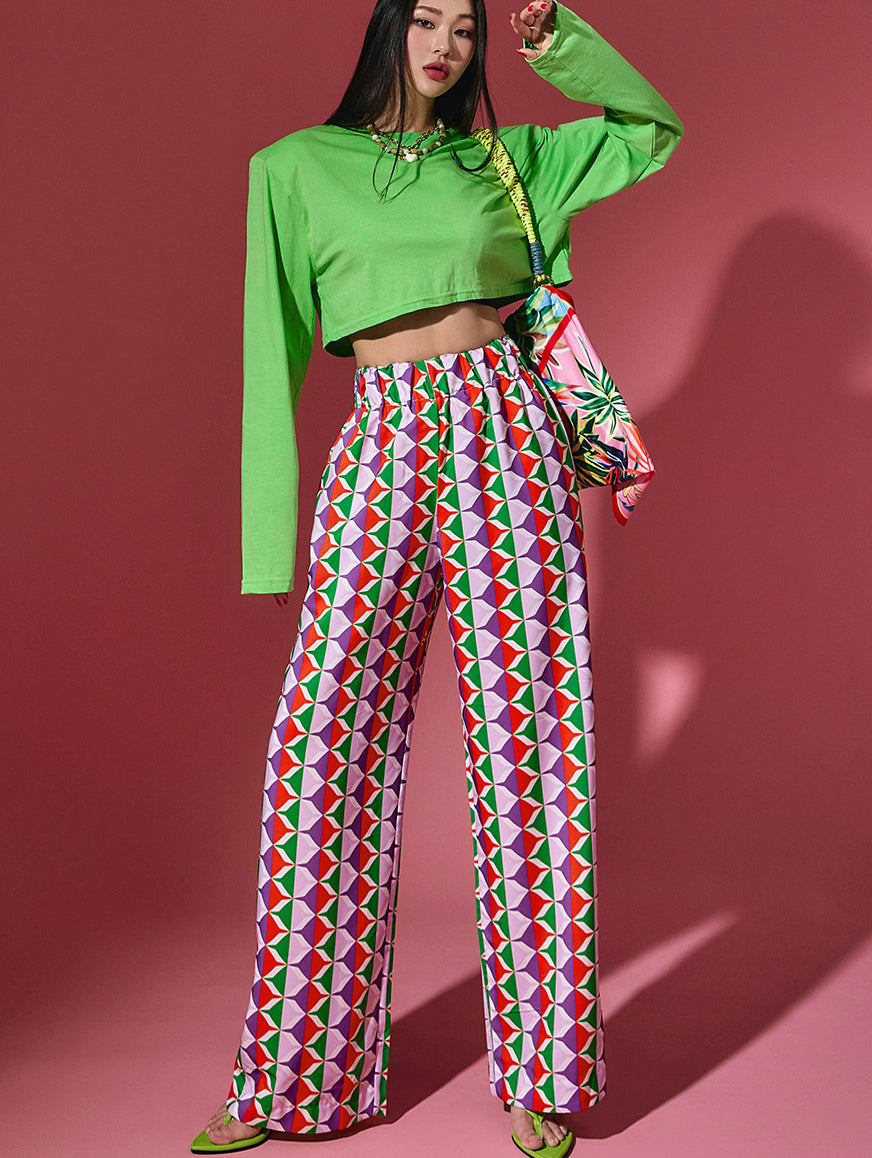 P2816 斜め柄パンツ