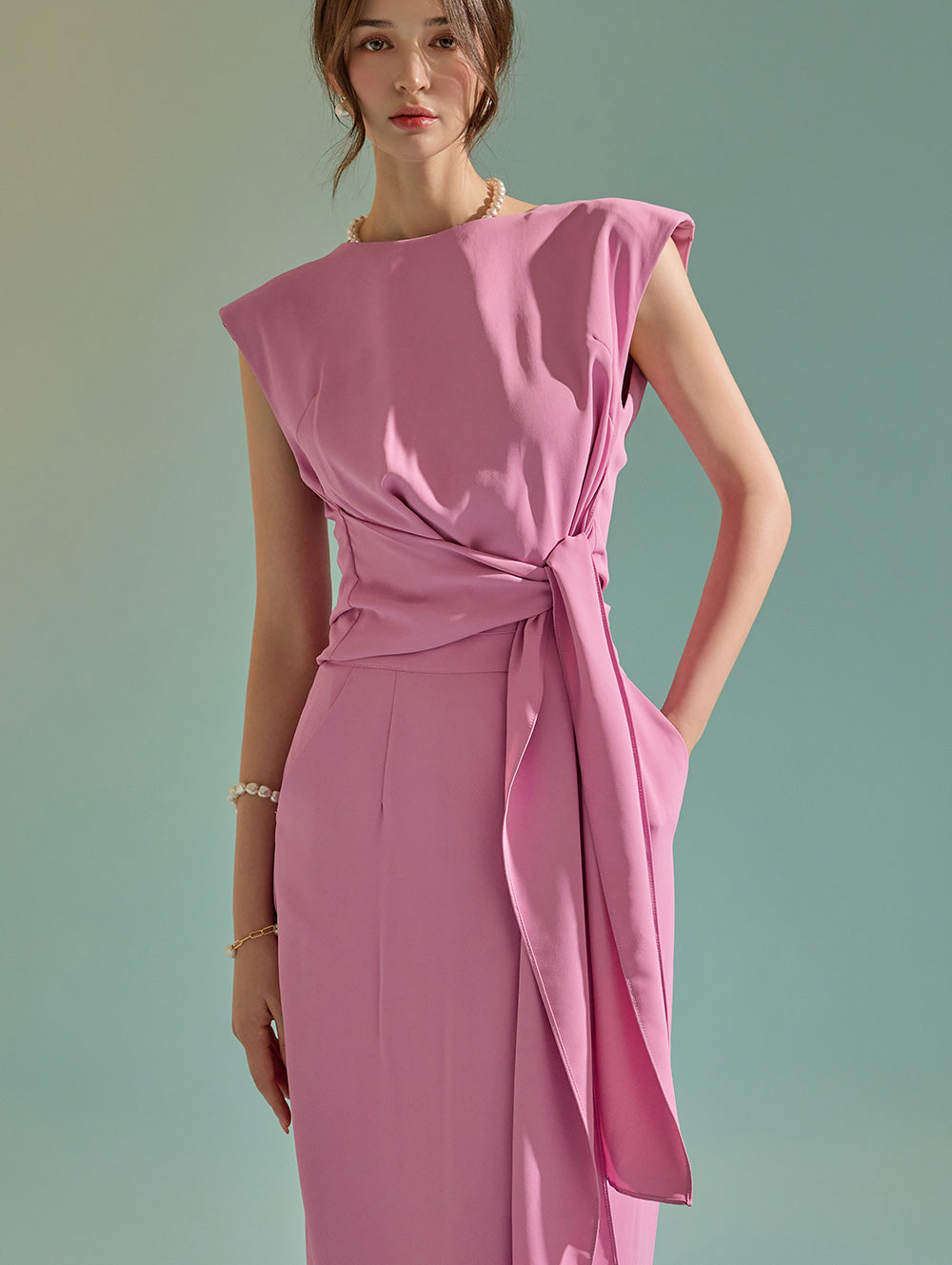 B2870 吊带无袖衬衫