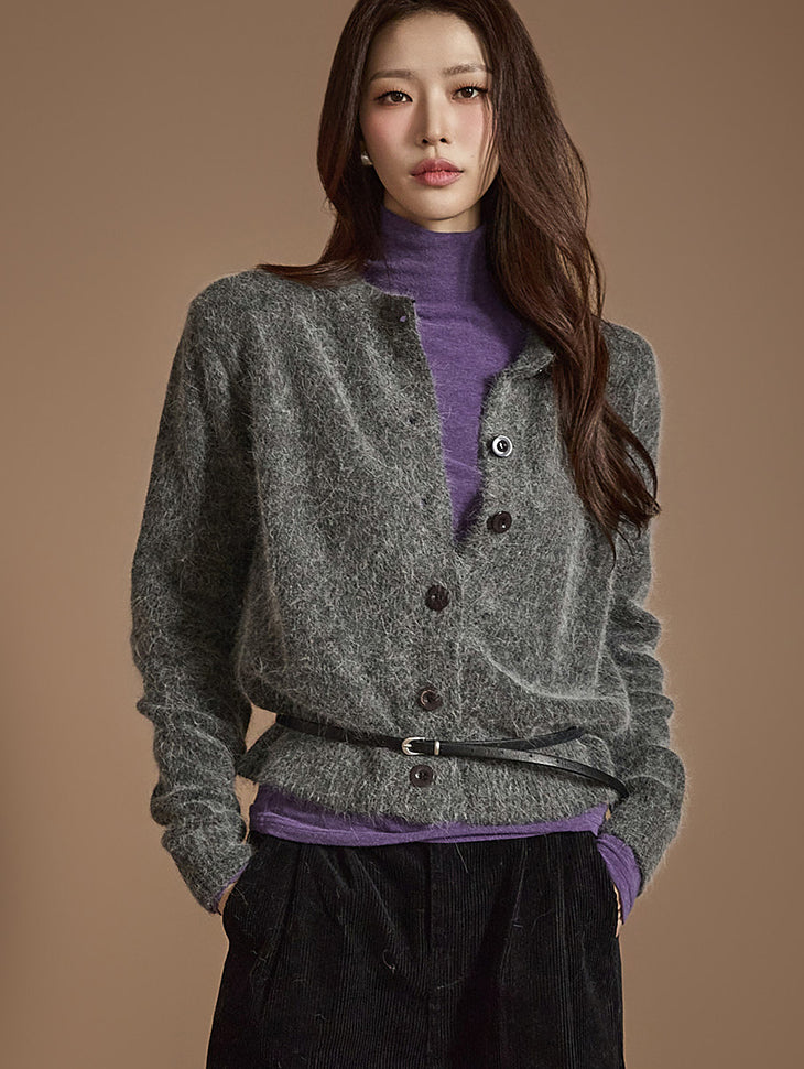 J2484 ラウンドネックカーディガン