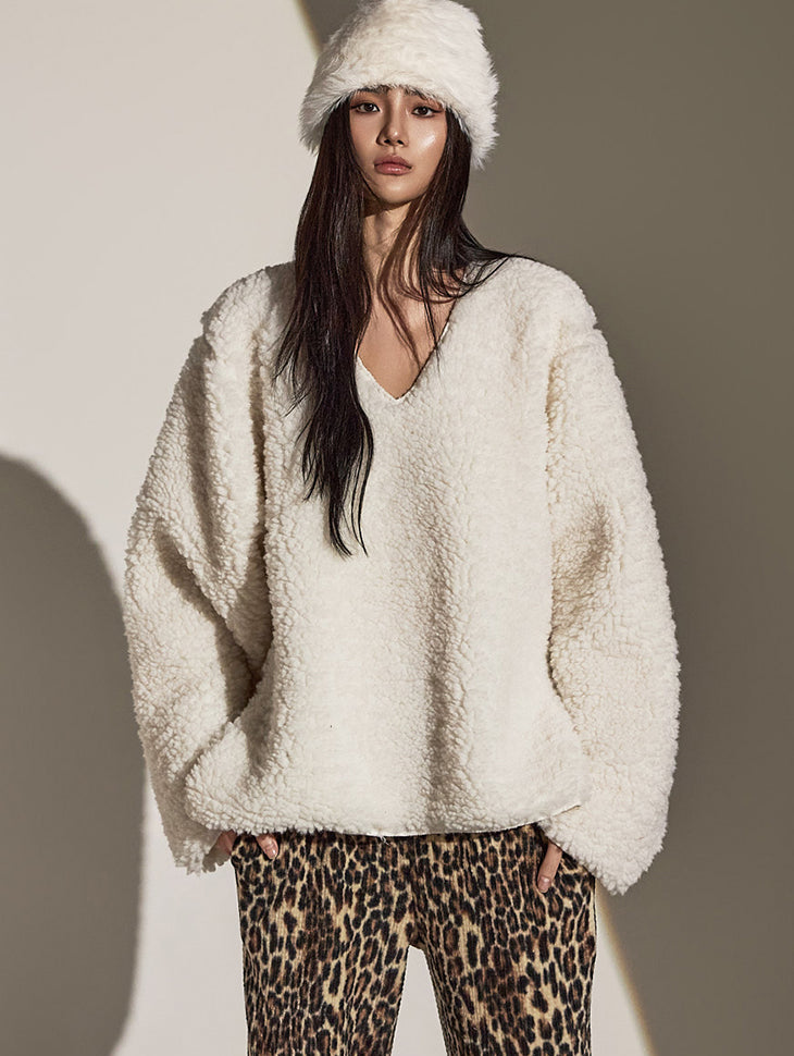 E3677 圈圈呢运动衫