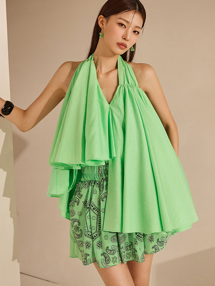 B9085 围巾挂脖衬衫