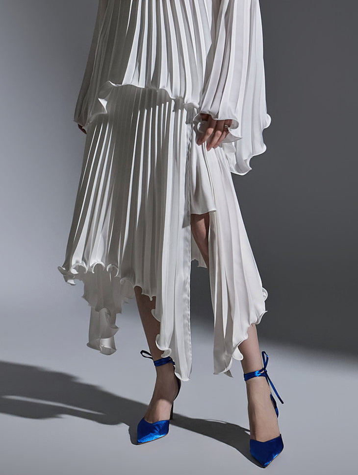 SK2675 プリーツワープアンバランススカート