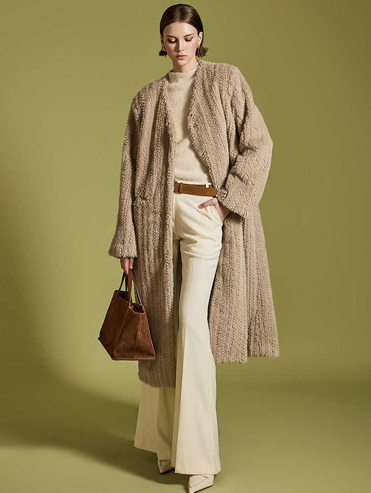 J2505 仿皮草大衣