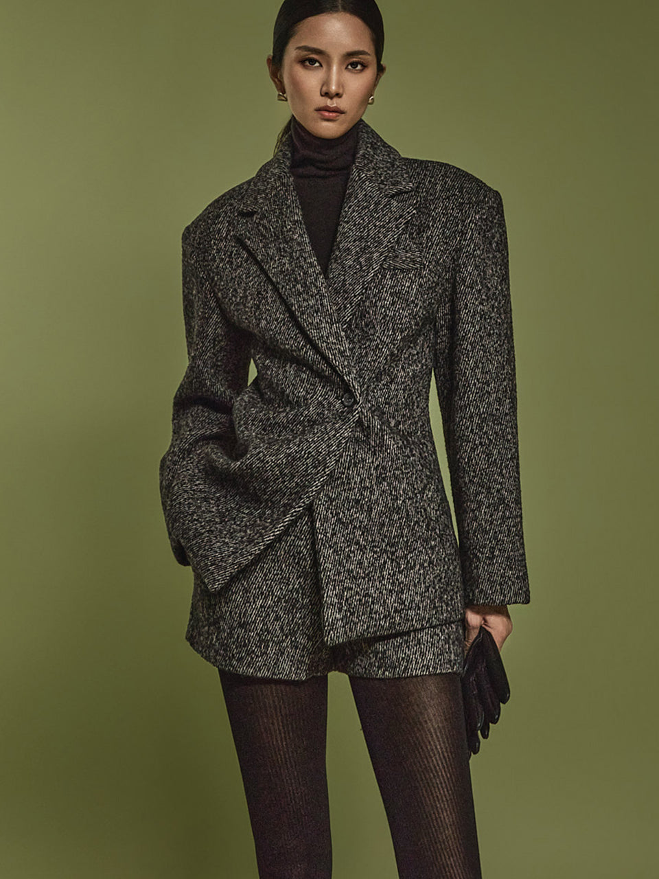 J2451 人字纹羊毛夹克