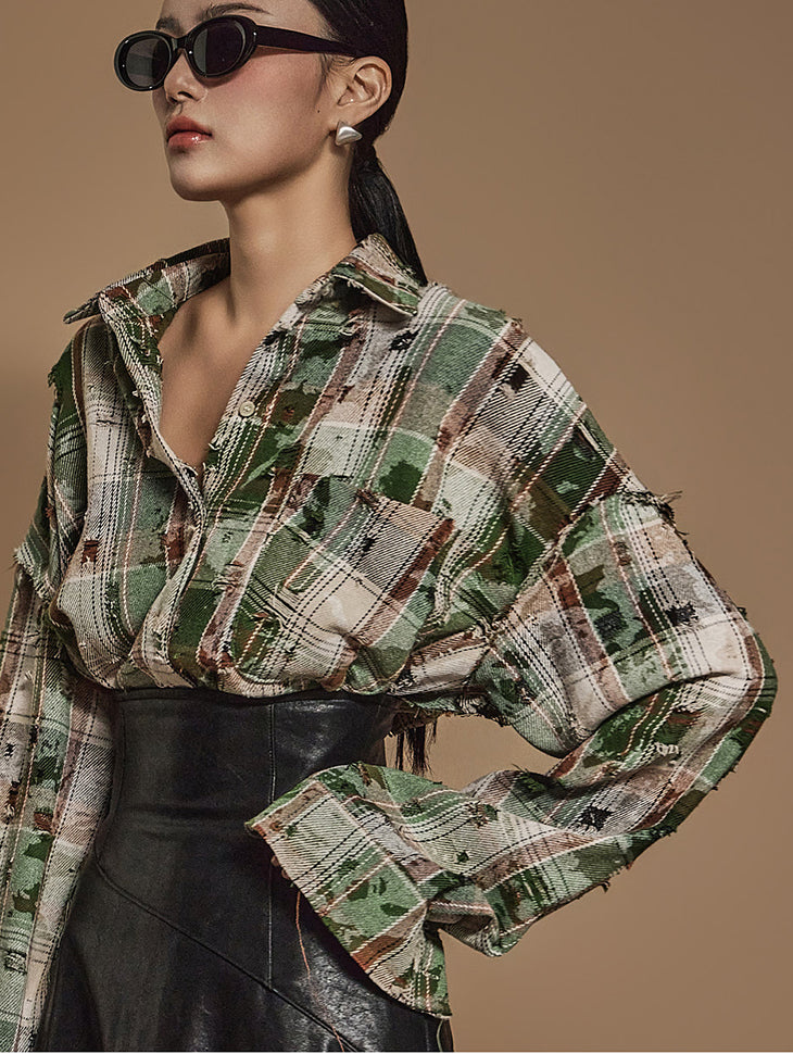 S691 ヴィンテージ チェックシャツ