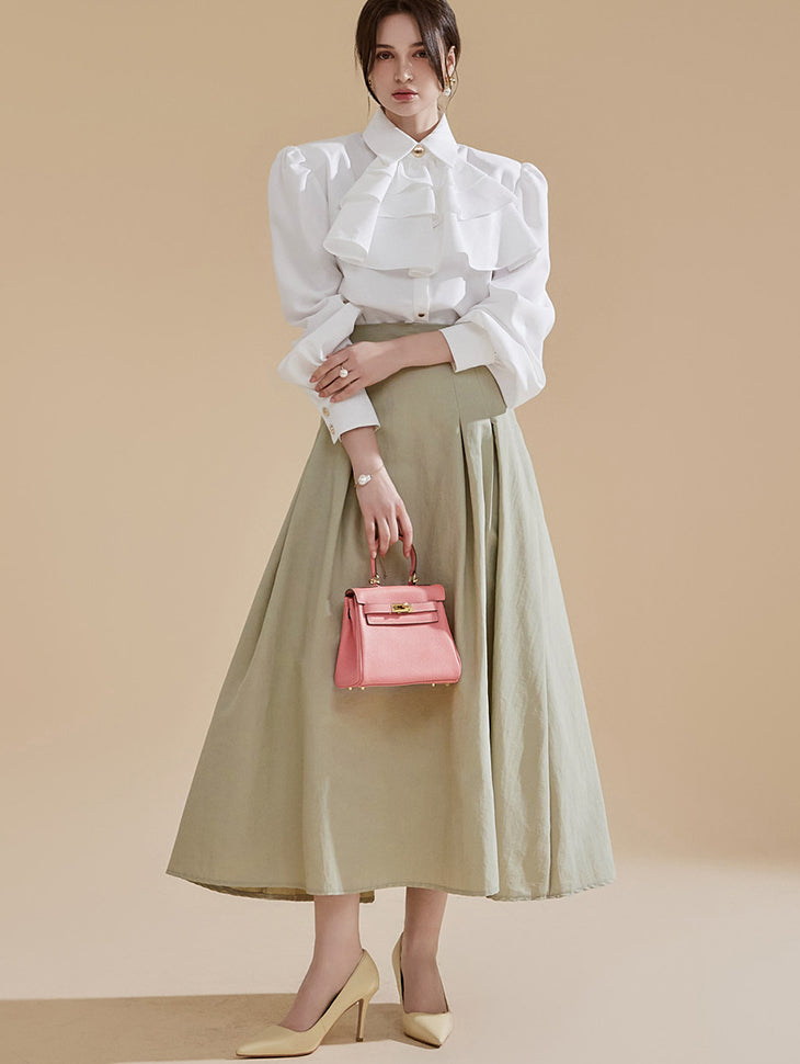 SK2673 ピンタックフレアスカート