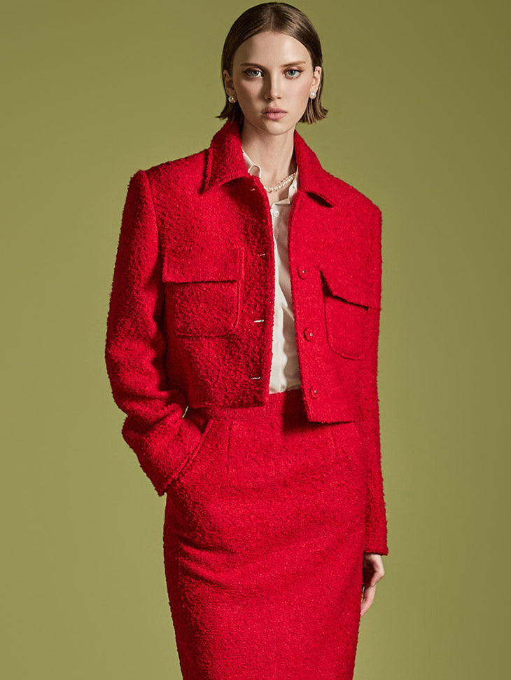 J2502 粗花呢羊毛夹克