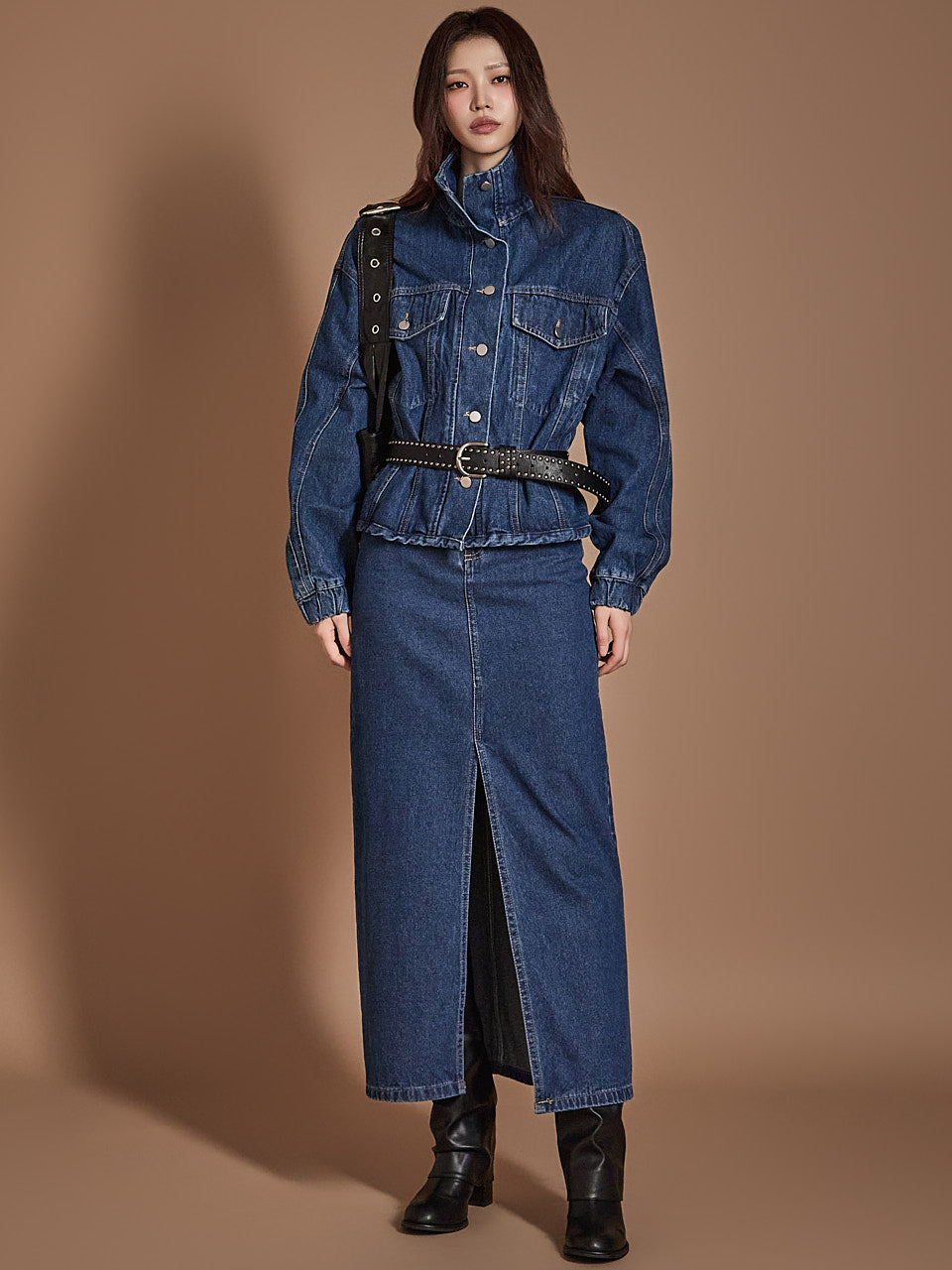 D5095 牛仔两件套