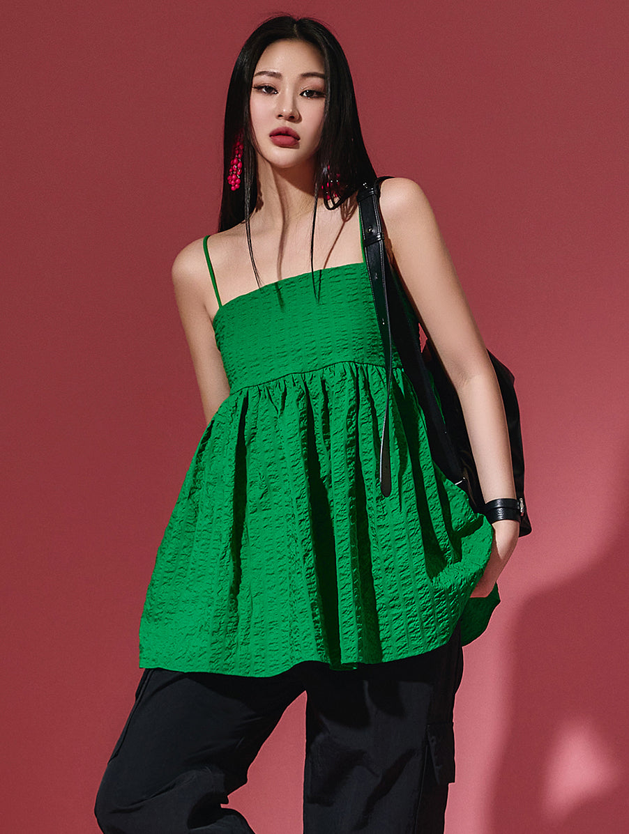 B2814 Frill Sleeveless Top