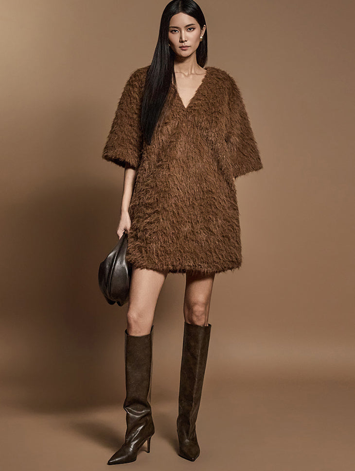 D9511 ブークレ ミニドレス