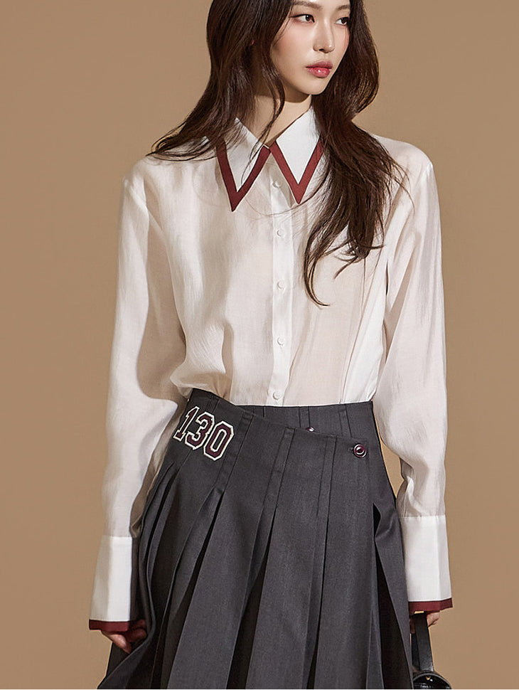 B2999 彩色边缘衬衫