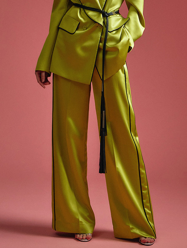 MBDP007 缎线配色方案可弯曲长裤