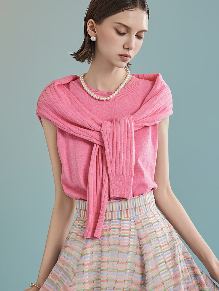 E3356 レイヤードニット