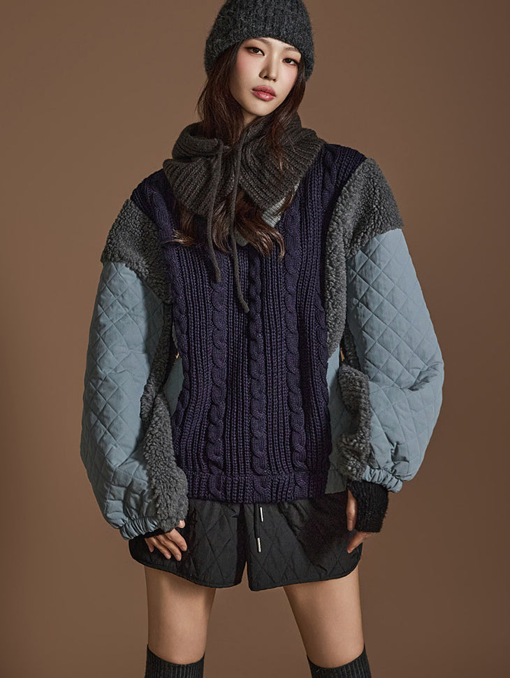 E3651 ニットスウェットシャツ