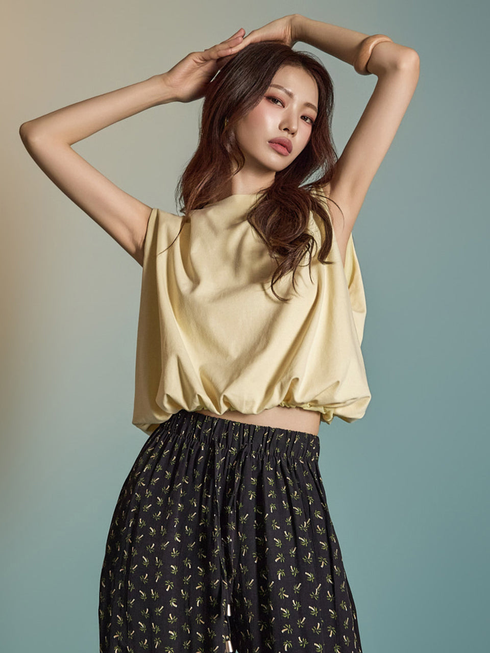 E3504 灯笼袖上衣