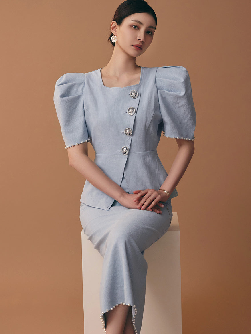 J1881 亚麻牛仔夹克