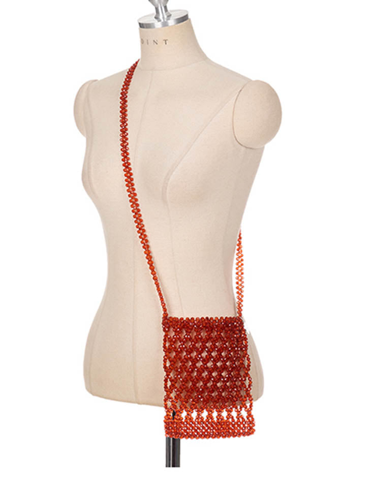 A1599 ビーズクロスバッグ *ハンドメイド*