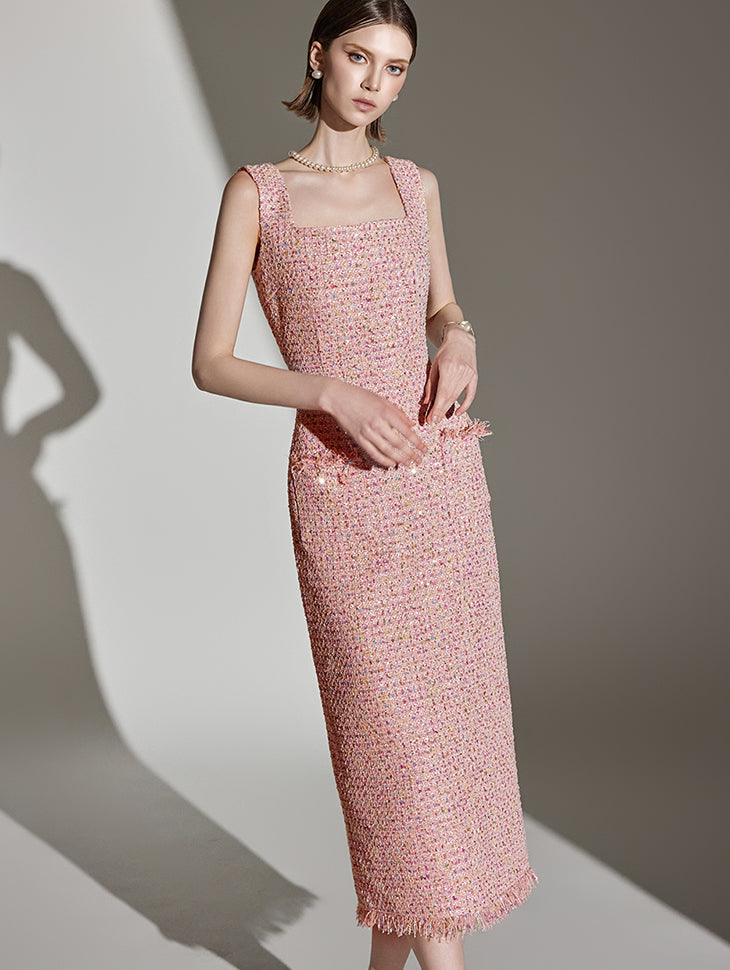 D9482 ツイードドレス