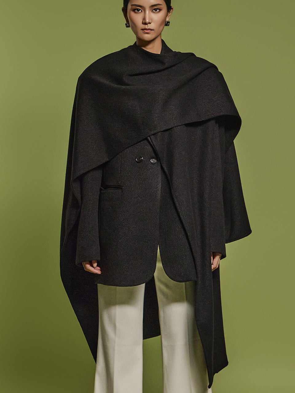 J2492 羊毛披肩夹克