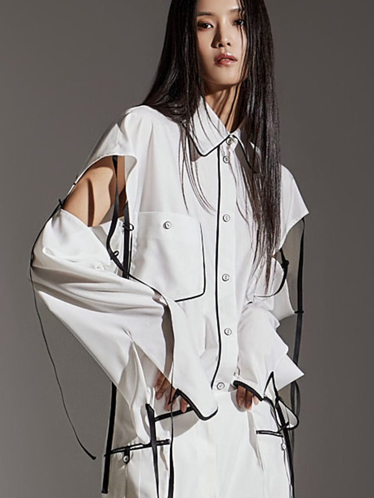 MBD24O2S001 ストラップトリムシャツ