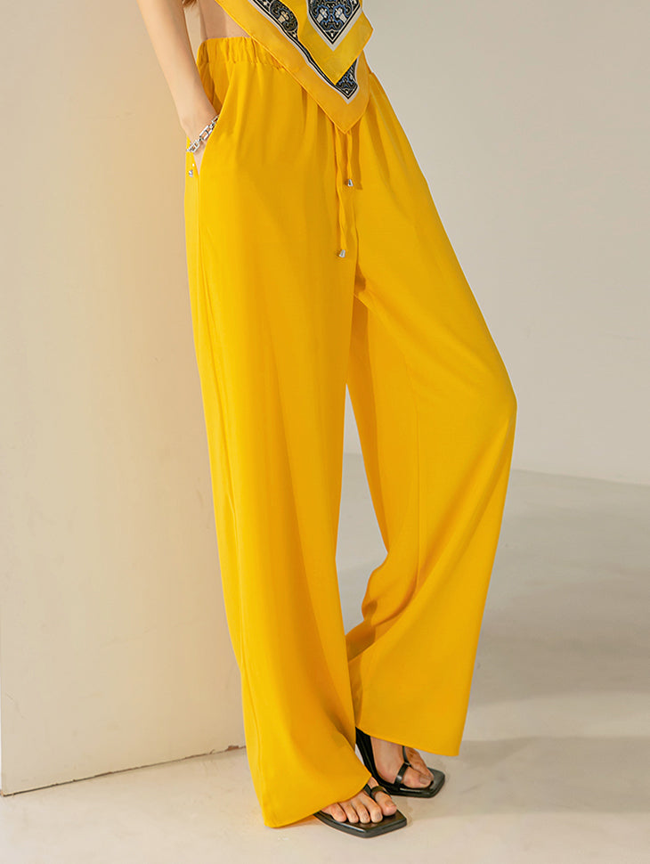 P2650 腰带宽长裤