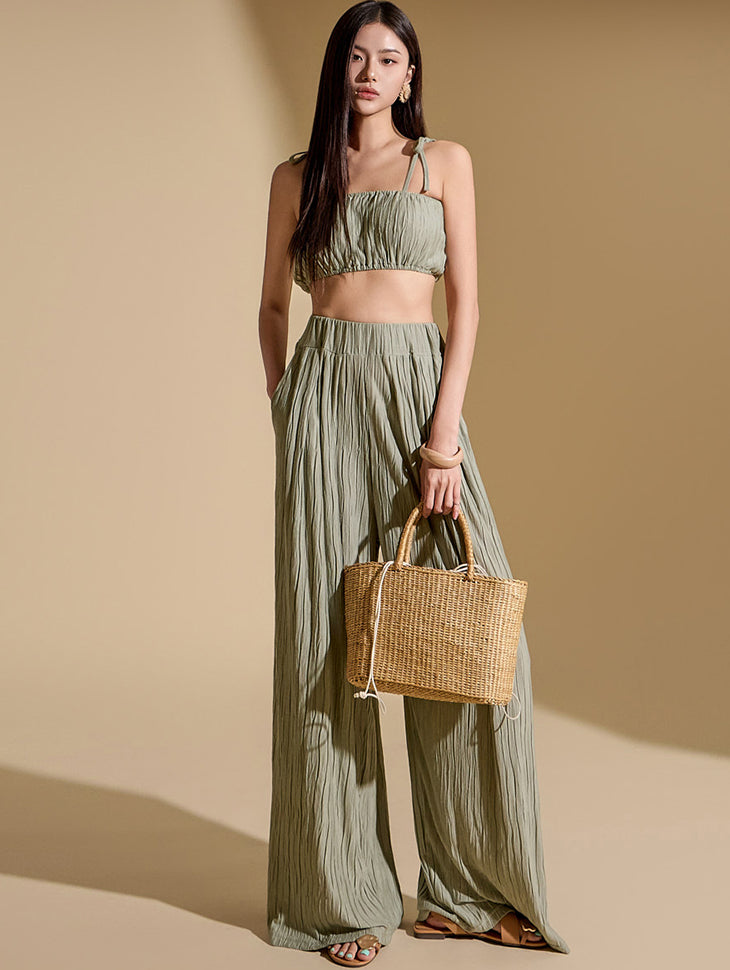 D5045 褶裥两件套