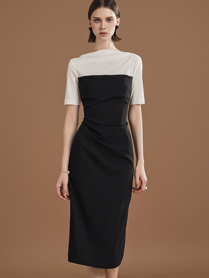 D4946 Boatneck Dress