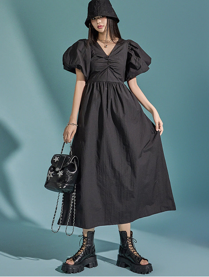 D5038 バルーンスリーブドレス