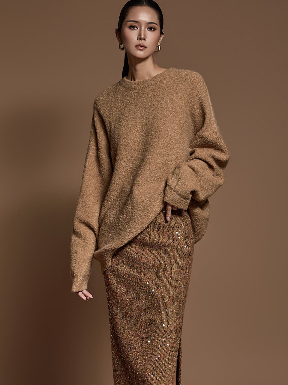 E3666 毛皮圈圈针织