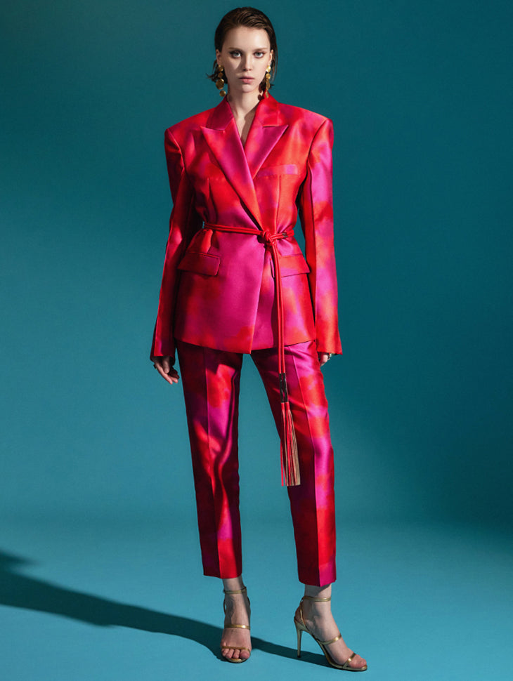 MBDTP012 水彩画配色夹克套装套装(腰带套装)