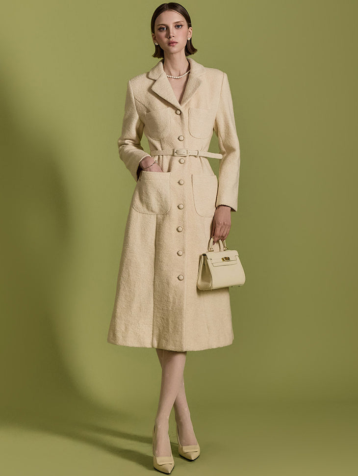 D5154 ベルト付きウールドレス