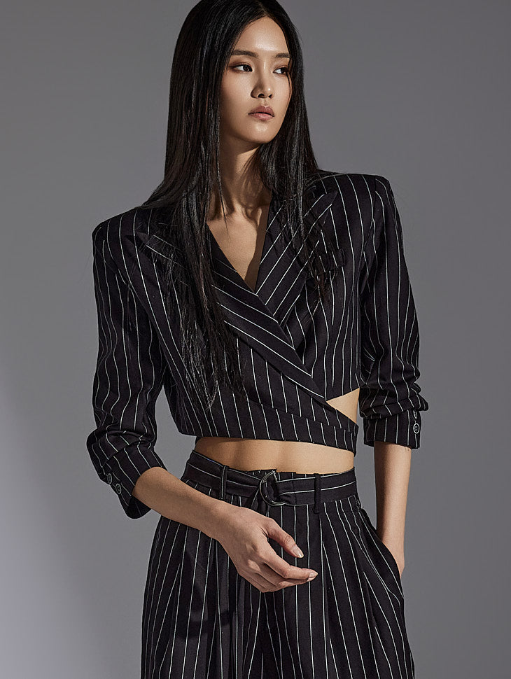 J2237 条纹短款夹克