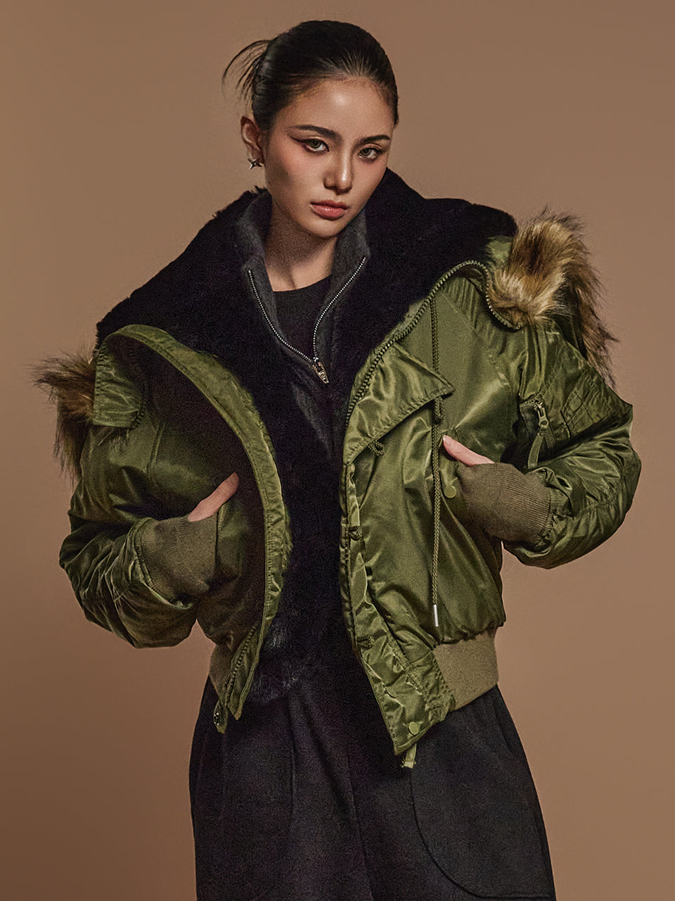 J2472 毛皮飞行员夹克