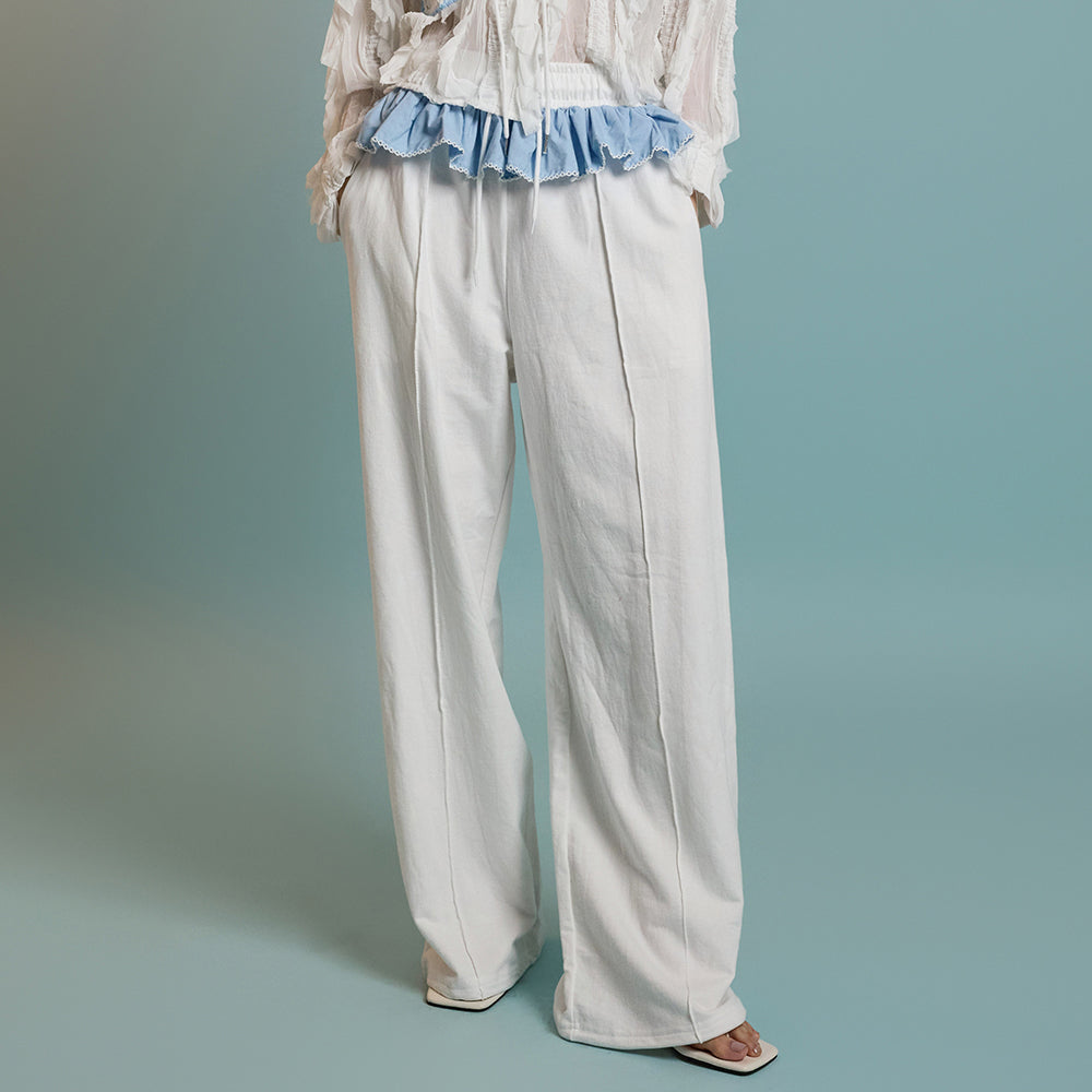 P3466 荷叶边运动裤