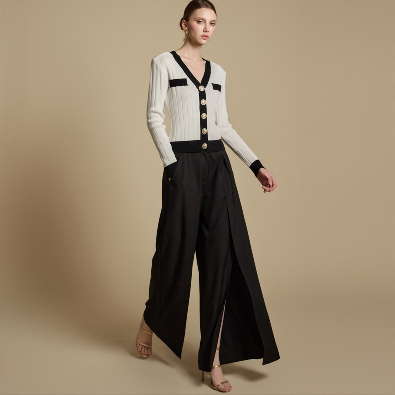 P3480 镂空休闲裤(含腰带)