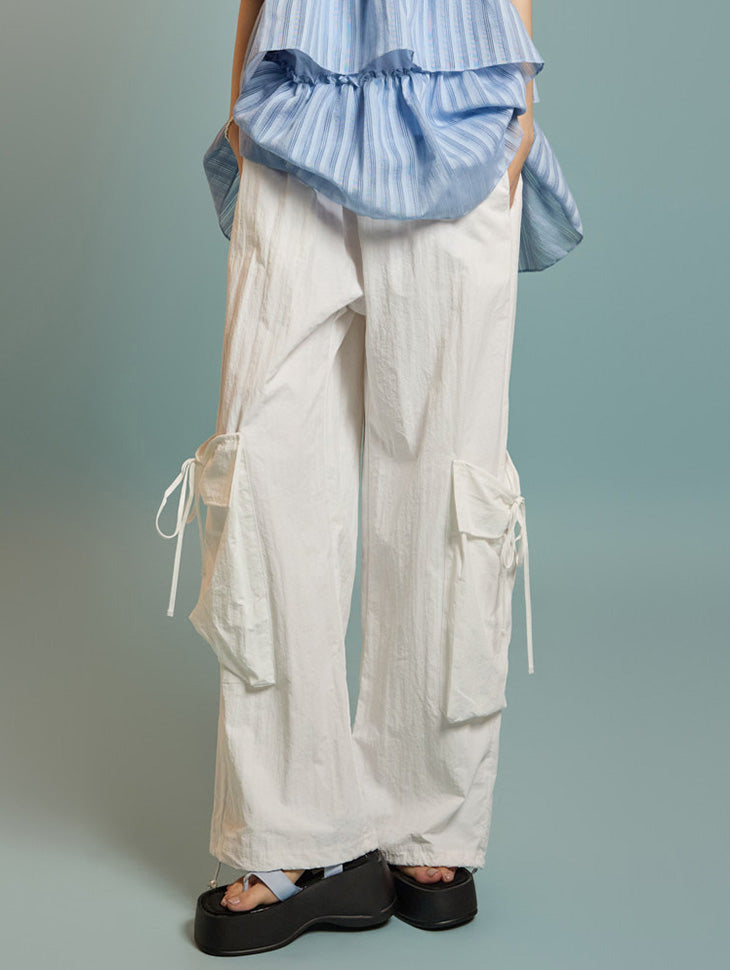 P3499 丝带尼龙裤