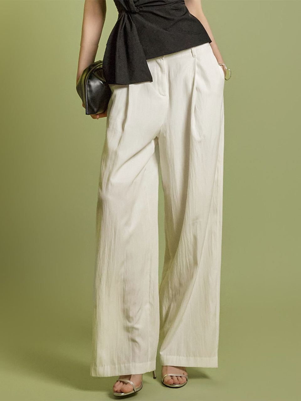 P3507 ローピンタックパンツ