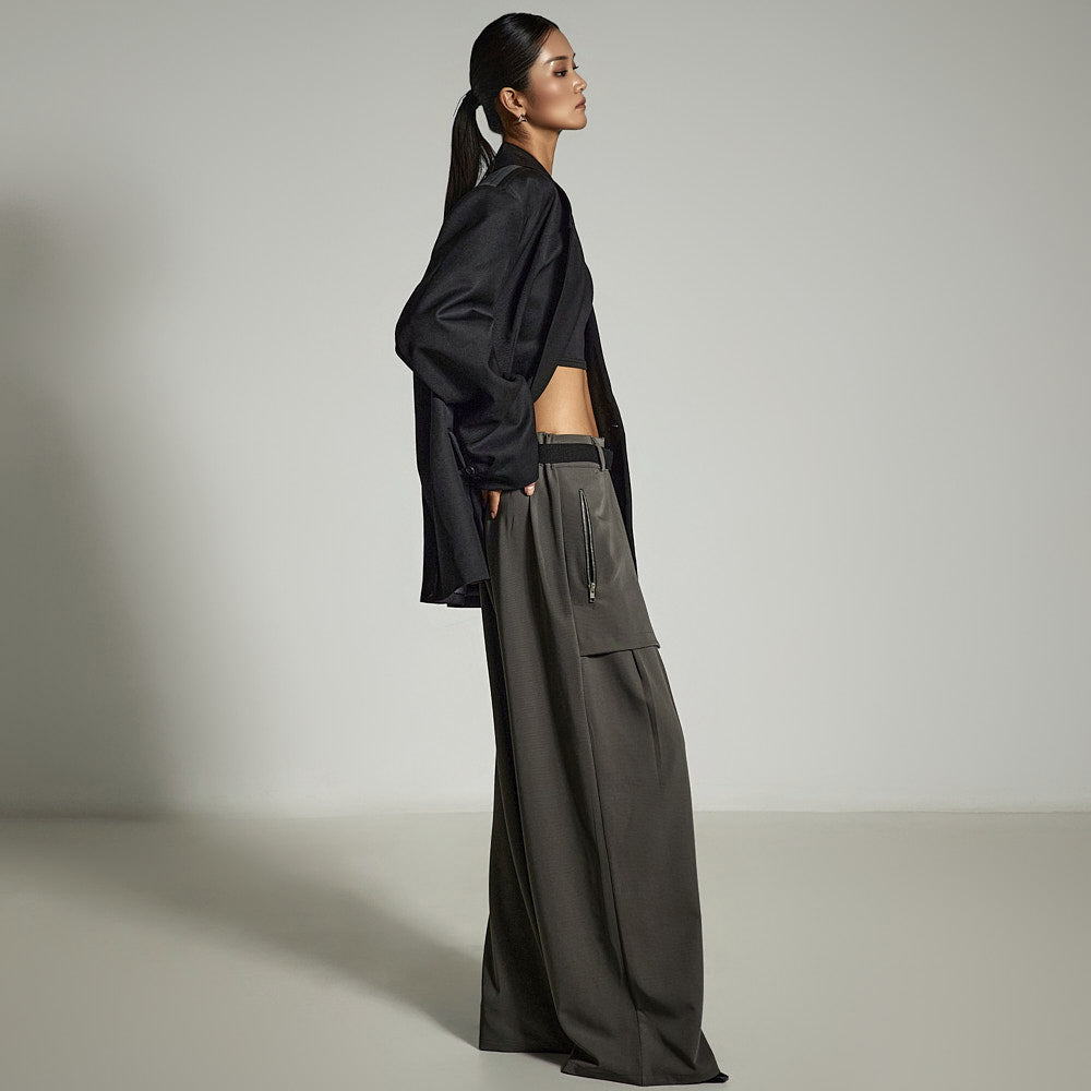 P3636 Wide Pants with Belt