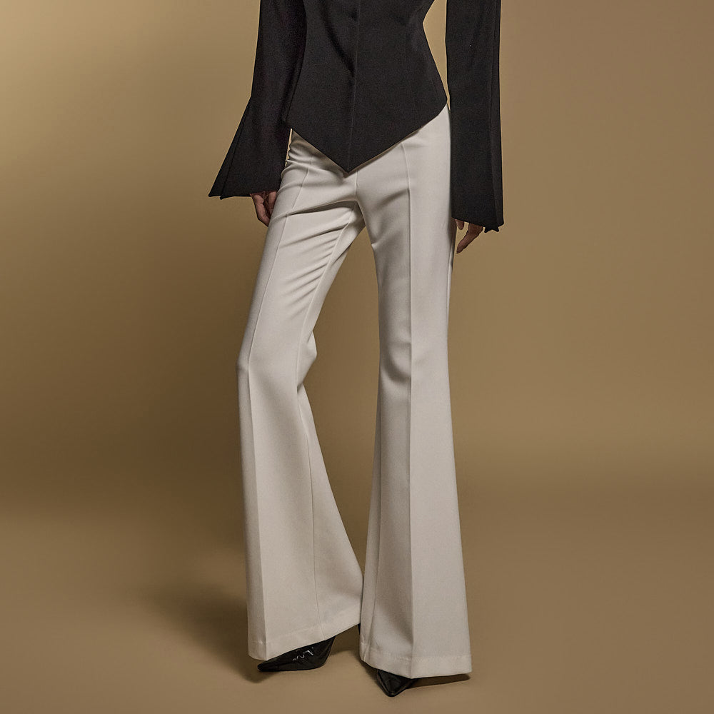 P9058 High-Waist Flared Slacks