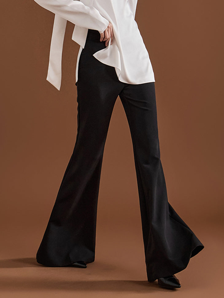 P9058 High-waist Maxi Bootcut Slacks