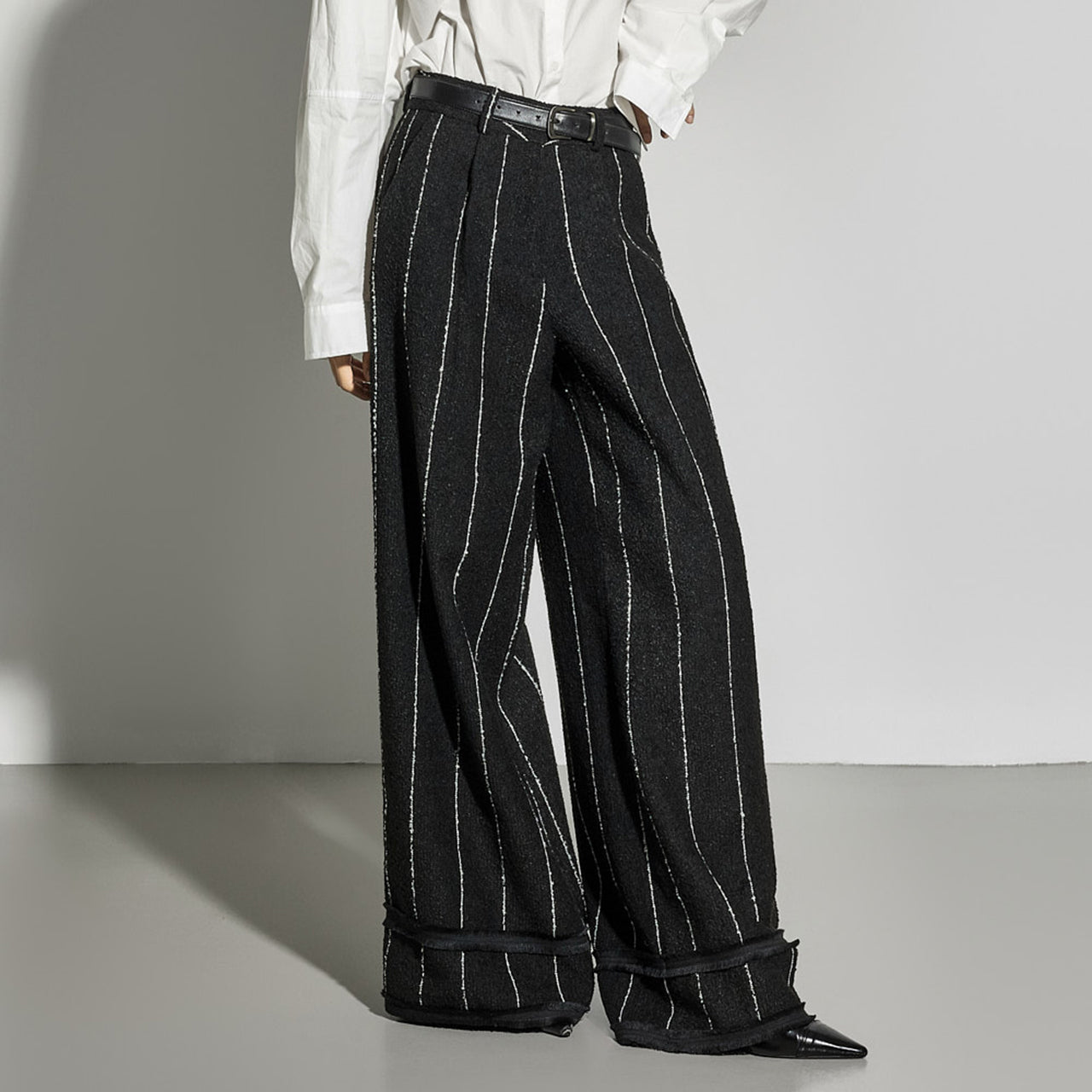 P9178 Striped Wide Slacks