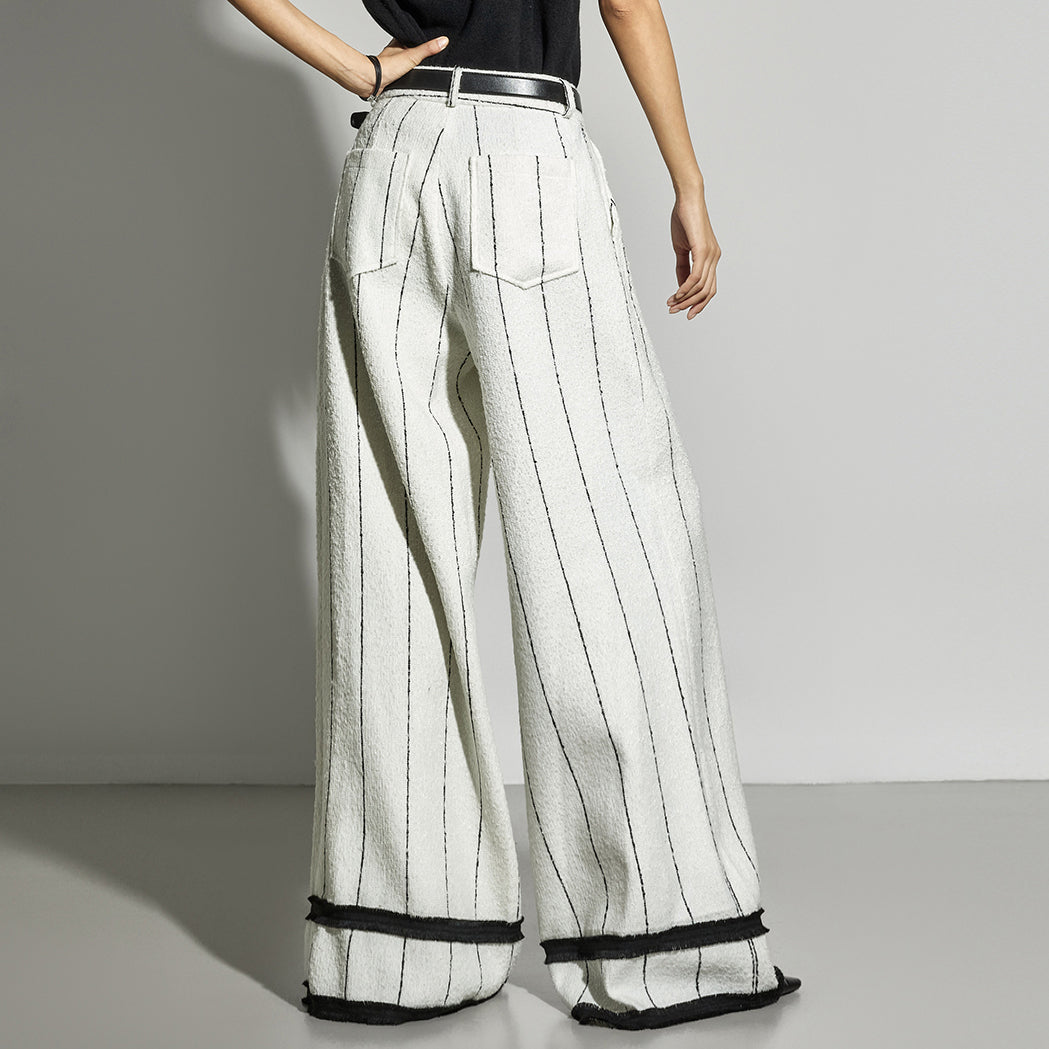 P9178 Striped Wide Slacks