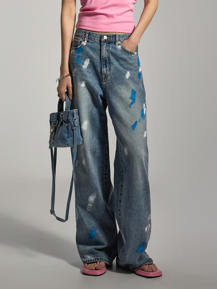 PJ574 Painting Wide Jeans