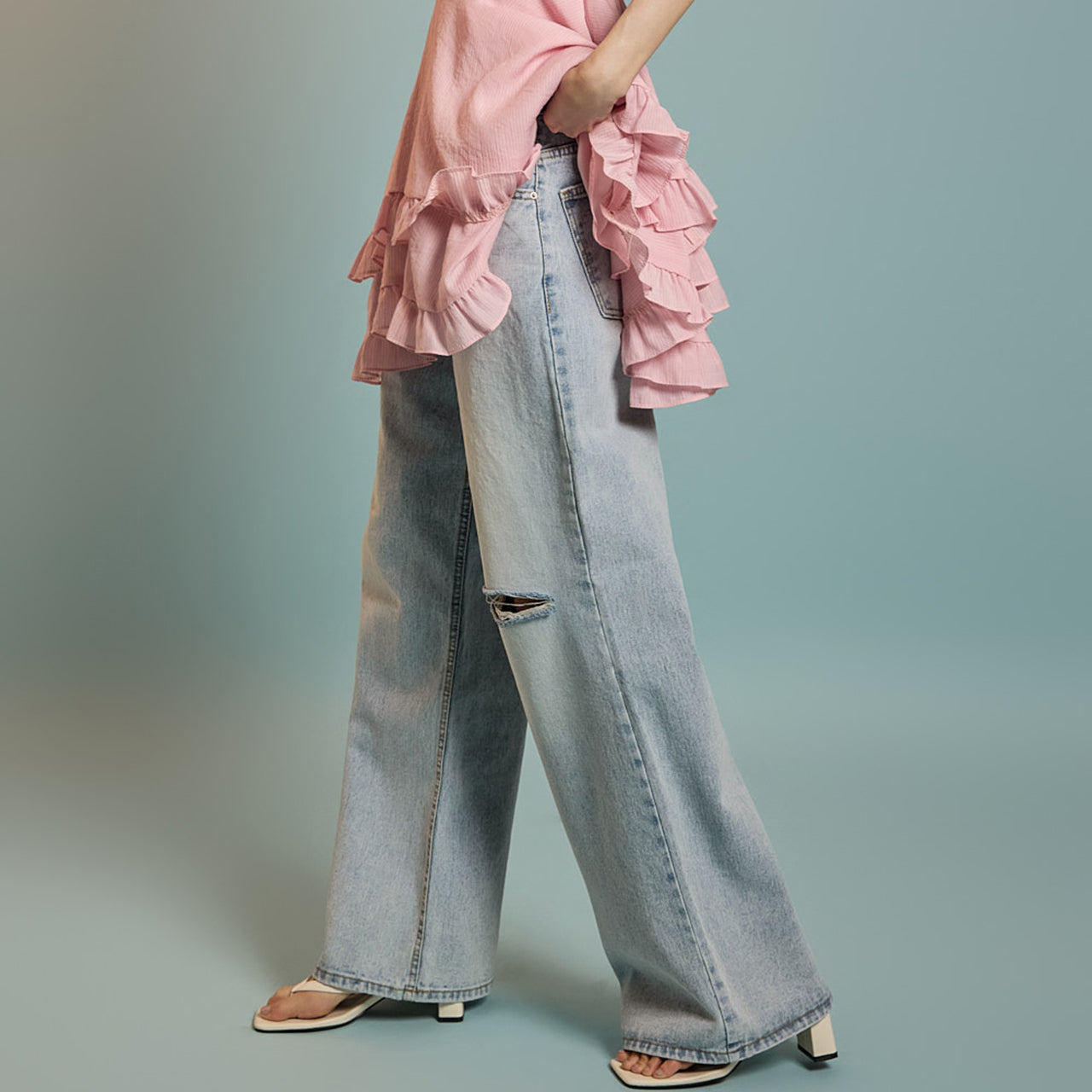 PJ578 カッティングジーンズ