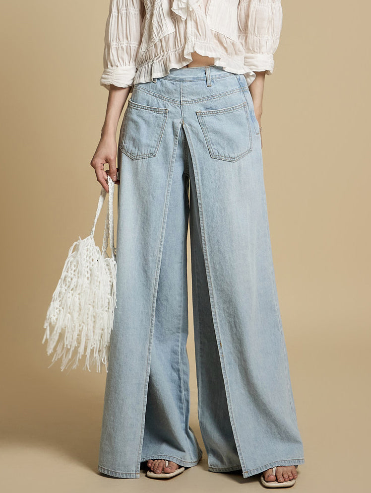 PJ583 ワイドラップジーンズ