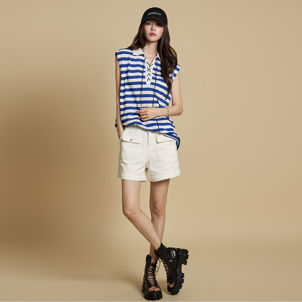 PJ585 ポケットショートジーンズ